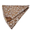 Luxury Christmas Tree Skirt Bronze & Silver Silk Jacquard Rubelli Fabric Les Indes Galantes Pattern