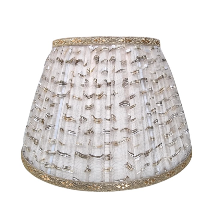 Pleated Lampshade Rubelli Fabric Amber Improvisation Pattern