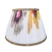 Pleated Lampshade Rubelli Fabric Ivory Morphise Pattern