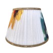 Pleated Lampshade Rubelli Fabric Ivory Morphise Pattern