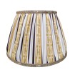 Pleated Taffeta Lampshade Rubelli Fabric Cream Chain Stripe Pattern