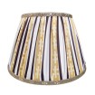 Pleated Taffeta Lampshade Rubelli Fabric Cream Chain Stripe Pattern