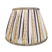 Pleated Taffeta Lampshade Rubelli Fabric Cream Chain Stripe Pattern