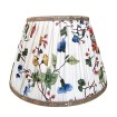 Pleated Lampshade Rubelli Fabric Ivory Lady Bloom Pattern