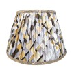 Pleated Lampshade Rubelli Fabric Yellow Saint-Etienne Pattern