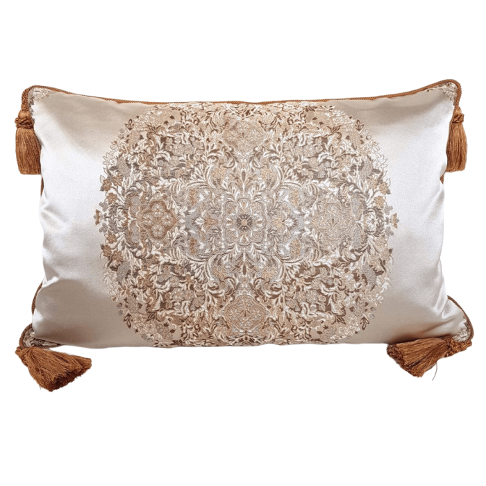  LIUZH Pillowcase Tassel Circle Embroidery Decorative