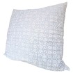 Housse de Coussin Fait Main en Tissu Fortuny Shiraz Bleu Poussière et Blanc