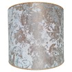 Drum Lamp Shade Jacquard Rubelli Fabric Aqua Mirage Pattern