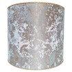 Drum Lamp Shade Jacquard Rubelli Fabric Aqua Mirage Pattern