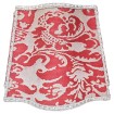 Fancy Square Lamp Shade Fortuny Fabric Red & Beige Corone Pattern