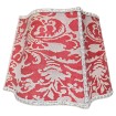 Fancy Square Lamp Shade Fortuny Fabric Red & Beige Corone Pattern