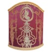 Venetian Lampshade in Rubelli Silk Lampas Brocade Fabric Amethyst Aida Pattern Half Lamp Shade